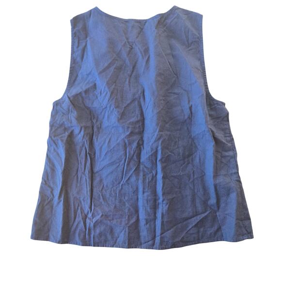J. Crew Factory Linen-Blend Button-Front Shell Sleeveless Top Size M NWT - Picture 3 of 6